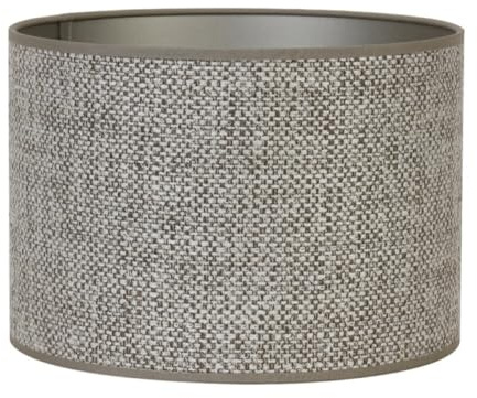 Lampenschirm Zylinder in Leinen Braun Beige für Tischleuchte Standleuchte 40-40-30cm