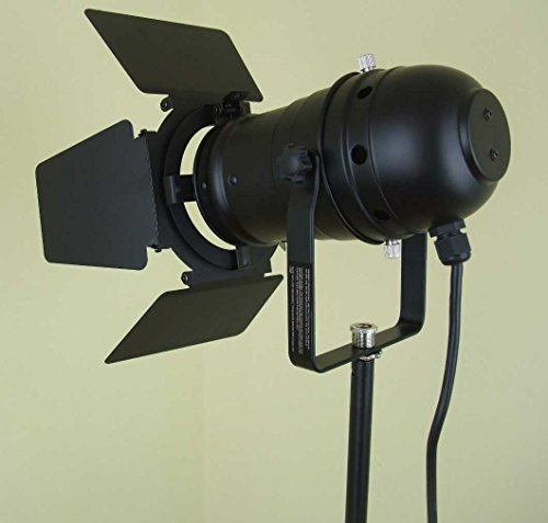 PAR 30 Spot-Light Scheinwerfer SCHWARZ black PAR-30 mit Torblende, E-27 Fassung & Kabel mit Schuko-Stecker