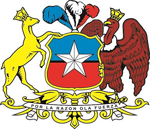 U24 Aufkleber Chile Wappen 18 x 20 cm Autoaufkleber Sticker Konturschnitt