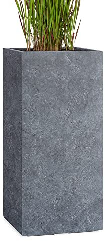 Pflanzwerk® Pflanzkübel Tower XXL Lava Anthrazit 100x50x50cm Blumentopf *Frostbeständiger Blumenkübel* *UV-Schutz* *Qualitätsware*
