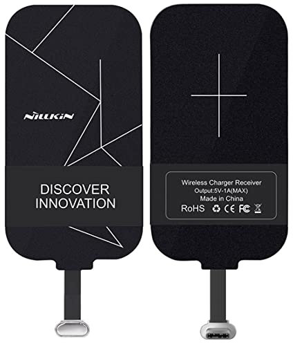 Nillkin Wireless Charger Receiver, Ultra-Thin Wireless Charging Qi Receiver Type-C Android Charger Pad Receiver for Google Pixel XL/LG V20/HTC 10/OnePlus 3/Oneplus 5/Oneplus 6 and other USB-C Phones