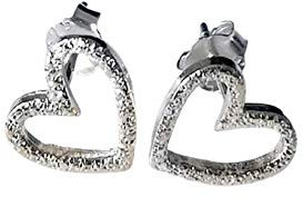 Bella & Flores - 925er Sterling Silber Herzohrringe