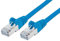 PremiumCord Patch Cable Cat 6a S/FTP, 10Gbit/s, Cable Ethernet, LAN, Conectores RJ45, Flexible y Robusto, AWG 26/7, Conductores 100% CU, Azul, 2 m