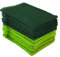 NatureMark NM-HT0829 Frottier Waschhandschuhe, 10-er Pack, 15 x 21 cm, 100% Baumwolle (Apfelgrün/Dunkelgrün)