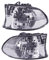 ciciTree 1 Paar Clear Front Corner Blinker Clear Lamp Light Gehäuse passend für BMW 7er E38 LCI Facelift 1999-2001
