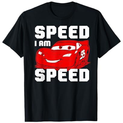 Disney Pixar Cars McQueen SPEED I Am SPEED Maglietta
