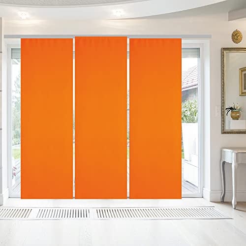 Lot de 3 panneaux japonais opaques avec technologie – 60 x 245 cm (largeur x longueur), rideaux Alessia dans de nombreuses couleurs