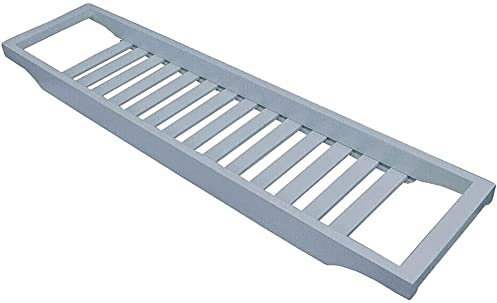 Bambou salle de bain baignoire baignoire rack étagère plateau rangement rangement bois de bois gris organisateur armoires étagères pour livres lit ordinateur portable lit smartphone tapis rond le plat