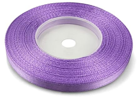 Netuno 1x rotolo nastro di raso satinato lavanda 6 mm x 32 m nastro satin nastrino bomboniere matrimonio battesimo comunione nastro di stoffa per regali confezioni decorazioni nastrino tessuto