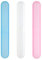 kwmobile 3x Zahnbürsten Etui aus Kunststoff - 20,5 x 3 x 2 cm - Zahnbürstenhülle mit Lüftungsschlitzen - Hülle Blau Pink Weiß