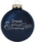 Deitert Weihnachtskugel mit Wunschtext Gravur, Ø 8cm, personalisierte Christbaumkugel aus Glas (glänzend), Individueller Weihnachtsbaumschmuck Namen oder Spruch, Babys First Christmas, Blau