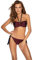 XIEHC Frauen Netter Bikini Sets, Bandeau Lace-Up Pailletten, Leaky Back Bikini, Rot, L,Damen-Bikini in großen Größen