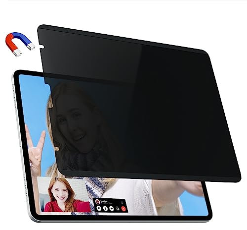 IPROKKO Magnetic Privacy Screen Protector for iPad Air 5/4th Gen 10.9 inch 2022-2020& iPad Pro 11, Removable Anti Blue Light Glare Spy Filter, High Sensitive, Easy Install Black Security Screen Cover