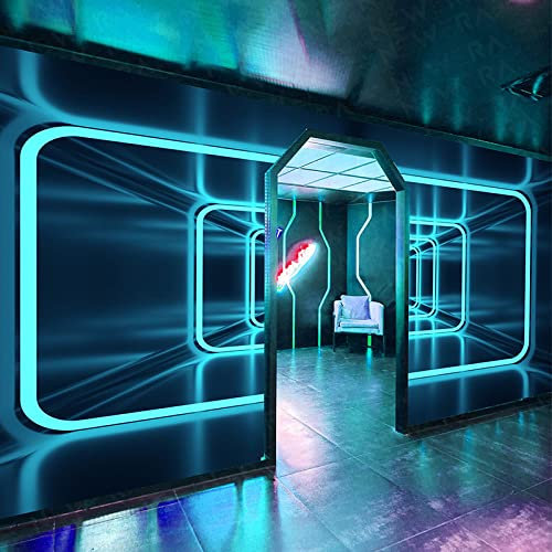 XLMING 3D 3D Technology Wallpaper Gaming Hotel Theme Internet Cafe Unfold Space Decorative Mural Decoration Mural Custom 3D Wallpaper Paste Living Room The Wall for bedroom-150cm×105cm