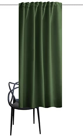 HOMEbasics 85970 | Akustikvorhang ACUSTICO mit Dim-Out-Stoff, Farbe:Oliv, Größe:160 x 135 cm