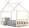 vidaXL Kids Tree-house Bed Frame - Brown - Solid Pinewood and Plywood - 90x200 cm - Easy Assembly - Matching Mattress Available Separately