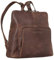 STILORD 'Dorothea' Kleiner Lederrucksack Damen Elegant Leder Daypack kleiner Tagesrucksack Vintage Cityrucksack Rucksackhandtasche Echtleder, Farbe:sapelli - braun