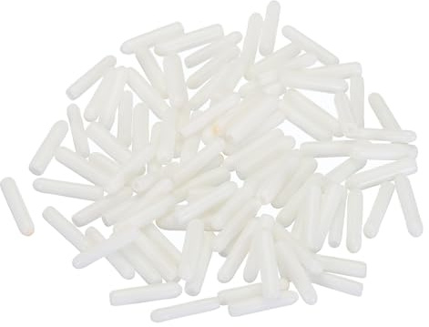 sourcing map 100pcs Rubber End Caps 1.5mm ID Screw Thread Protectors White | Vinyl PVC Round Tube Bolt Cap Cover,Screw Thread Protectors