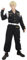 DigiTizerArt Anime Cosplay Costumes Japan Revengers Draken Jumpsuit Onesie Black Uniform Suit With Belt And Back Straps Adult Halloween Outfits (L)