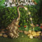 HIAME Garten Deko Statue Solare Bewässerung Lichter, Solarlampen Ornamente für Außen Balkon Gartendekoration, Harz Solarleuchten kreative Geschenk (C)