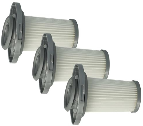 vhbw 3x Trennfilter kompatibel mit Tefal X-Force Flex 8.60 Allergy TY9639WO Staubsauger - Ersatz-Filter, Abwaschbar Grau Weiß