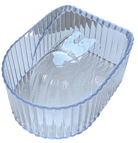 Folpus Cuenco para remojar uñas, cuenco para manicura, removedor de esmalte, cuenco para ablandar uñas, herramienta para decoración del hogar, tienda, Claro
