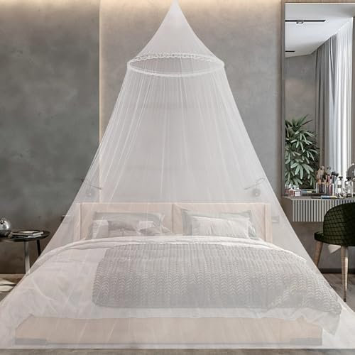 Dxmcgttbd Zanzariera Letto,Cupola Zanzariera,Zanzariera Bambini, Grande Zanzariera Per Letti Singoli e Matrimoniale,Protezione repellente, Adatto Per Interni Ed Esterni