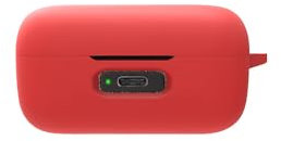 FTRONGRT Funda de Silicona para Auriculares Bluetooth para Sennheiser Momentum True Wireless 4, Durable y a Prueba de Golpes para Sennheiser Momentum True Wireless 4 Auricular Bluetooth.Rojo