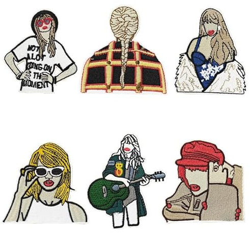 OsouYY 6pcs Embroidery Applique Patches - Iron On Stickers for DIY T-Shirt, Clothing, Mask, Jeans, Backpack, Hats, Pillow - Washable Heat Transfer Stickers