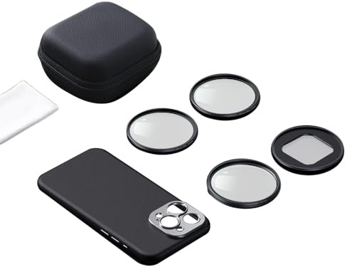 Andoer 67mm Phone Lens Filter Kit Including CPL Filter + Astral Filter + Black Mist Filter + 67mm Magnetic Adapter Ring + Phone Case Replacement for iPhone 15 Pro/iPhone 15 Pro Max
