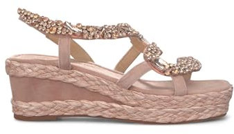 Alma en Pena Sandali con zeppa media V241000, camoscio, rosa antico, Rosa, 36 EU