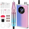 40000RMP Rechargeable Electric Nail Drill, Professional Nail Drill Machine with 12 Drill Bits,3,000mAh Electric Nail Drills,Low Noise and Heat Nail Drill for Nails Manicure Pedicure