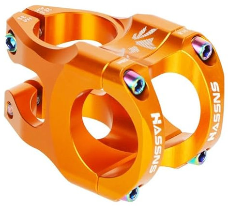 SQIANKUN MTB Vorbau Fahrrad Lenker Vorbau Ultra Licht Hohl 35MM Leichte Hohe Festigkeit Geschwindigkeit Drop Riser Mountainbike Vorbau Fahrrad(Orange)