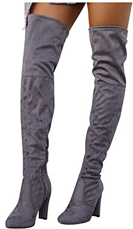 Ventes Flash du Jour, Cuissardes Femme Sexy Haute, Cuissardes Talon Aiguille, Camping, Cuir, Noir, Bottes Neige Femme Photographie, Marron, Confort Chic Pieds Sensibles Automne Hiver pour Femme
