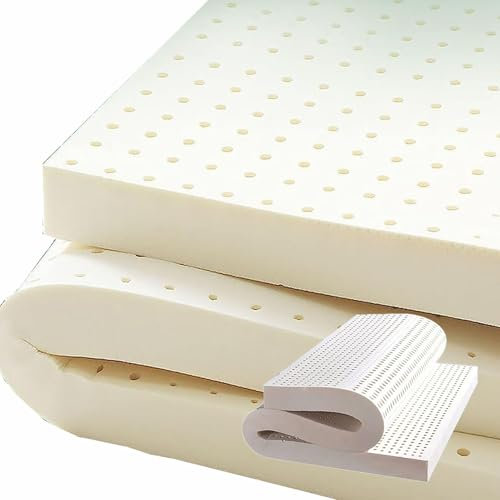 100% Natur Latexmatratze 90×150cm(35×59inch), Latex Matratze Drucklinderung Für Rückenschmerzen, Gleichmäßige Wärmeableitung Naturlatexmatratze, Verdickt Naturlatex-Matratze,4in