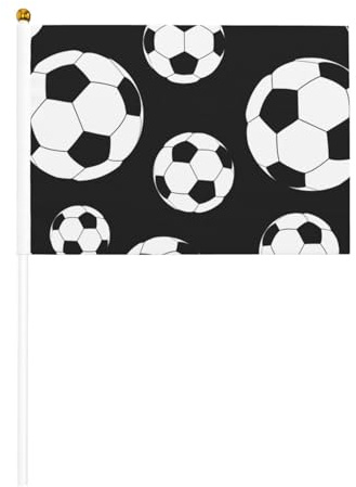 Pallone da calcio in miniatura con stampa nera, forniture per feste per sfilate e festival della Coppa del Mondo