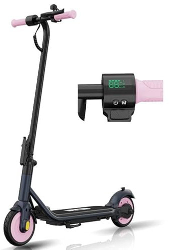 RCB R7X E-Scooter Kinder, Max Reichweite 15KM, Max Geschwindigkeit 15KMH, 7 Vollgummireifen, Faltbarer Kinder Elektroroller mit Stoßdämpfung, Doppelbremse, Geschenk für 8-12 Jahre Kinder