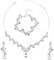 Yolev Strass Hochzeit Schmuckset Damen Brautschmuck Kristall Halskette Armband Ohrring Set Silber Braut Hochzeitsschmuck Brautjungfer Abschlussball Kostümzubehör Modeschmuck Set (Silber)
