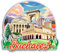 Quwsne Refrigerator Magnet Bucharest Romania Fridge Magnet City Travel Souvenirs Tourist Gifts 3D Classic Landmarks Handmade Crafts Home Decoration -3984
