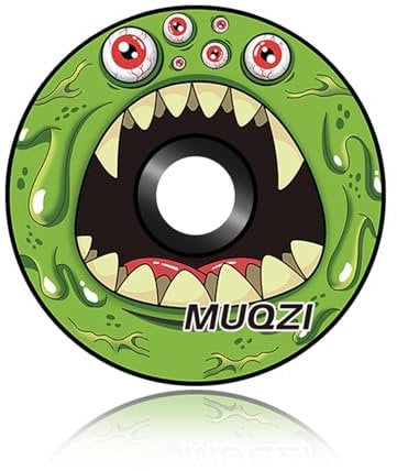 Sanmum 1 1/8 Inch Bicycle Headset Top Cap Cover with Aluminum Bolt MTB Bike Headset Cover Stem (Green Headed Monster)