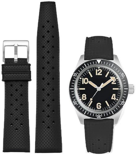 Nizonlaie Fluorkautschuk Uhrenarmband Schnellverschluss Tropischer Stil Weiche Sport FKM Kautschuk Armband 18mm 20mm 22mm Universal FKM Gummi Uhrenarmbänder Ersatzarmband Herren Damen