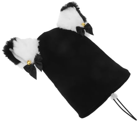 MAGICLULU Helmabdeckung dekorativer Skihelmbezug winterhelm Abdeckung Niedlicher Skihelmbezug Skihelm gemütlich dekorativer Helmüberzug Skihelm-Mütze dehnbarer Helmüberzug Garn Schwarz