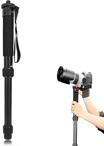 LICAEVEY 61 Inch Camera Monopod Pole, Extendable Monopod Photography Stick with 7 Section Height, Aluminum Compact Travel Mono Pod for Camera Mirrorless, DSLR