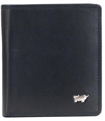 BRAUN BÜFFEL Herren Geldbörse aus echtem Rindsleder Golf mit RFID Schutz - Zetilose Geldbörse mit Carré 6 Kartenfächern - Edles Schwarz