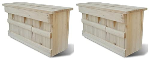 2 Stück Nistkästen für Spatzen, Nistkasten für Vögel, Außenbereich, Vogelhaus, Haus, für Spatzen, 2 Stück, Holz, 44 x 15,5 x 21,5 cm