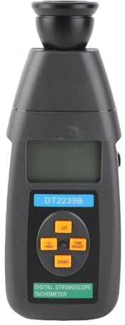 DT2239B Digitales Stroboskop, fotoelektrischer Blitz-Drehzahlmesser, berührungsloser Drehzahlmesser mit LCD-Display mit Hintergrundbeleuchtung, tragbarer Hand-Drehzahlmesser für