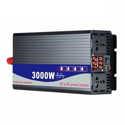 Onduleur Onduleur 3000/4000/5000 W DC 12 V 24 V 48 V vers AC 220 V Convertisseur Tension Transformateur Double Affichage Numérique pour Installation Solaire Transformateur(48V,120V(60HZ),3000W)