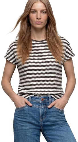 Damen Dropped Shoulder Shirt mit Streifen