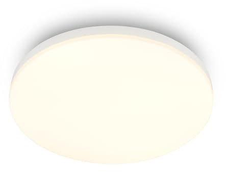 BRILONER - LED Deckenlampe mit warmweißem Licht, 18W, 1850lm, LED Lampe, Deckenleuchte, Wohnzimmerlampe, Deckenlampe Schlafzimmer, Küchenlampe, Flurlampe, 26 x 6 cm, Weiß