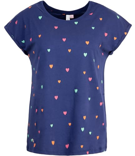 Ragwear Damen T-Shirt Kurzarmshirt Jerseyshirt Rundhals mit Chevron-Muster Diona Print 2611-10016